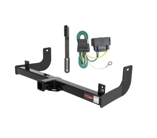 10 - 14 Ford F-150 Excluding factory receiver Curt 2", Class 3 Trailer Tow Hitch + 4-flat Wiring Kit 13368
