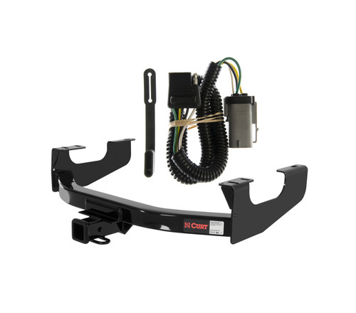 02 - 04 Ford F-350 Super Duty Excluding cab & chassis Curt 2", Class 3 Trailer Tow Hitch + 4-flat Wiring Kit 13355