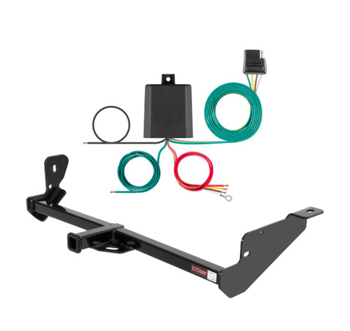 2000 - 2007 Ford Focus Hatchback, excluding SVT and SAP Curt 1-1/4", Class 1 Trailer Tow Hitch + 4-flat Wiring Kit 11294