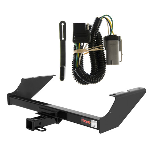 02 - 04 Ford F-250 Super Duty Excluding 20" spare tire Curt 2", Class 3 Trailer Tow Hitch + 4-flat Wiring Kit 13014