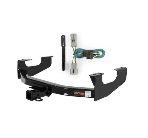 03 - 07 Ford F-250 Super Duty Curt 2", Class 3 Trailer Tow Hitch + 4-flat Wiring Kit 13355