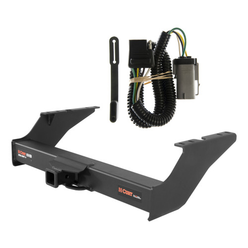 02 - 04 Ford F-250 Super Duty Curt 2", Class 5 Trailer Tow Hitch + 4-flat Wiring Kit 15410