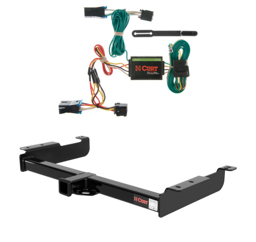 1996 - 1999 GMC Savana 2500 Curt 2", Class 4 Trailer Tow Hitch + 4-flat Wiring Kit 14090