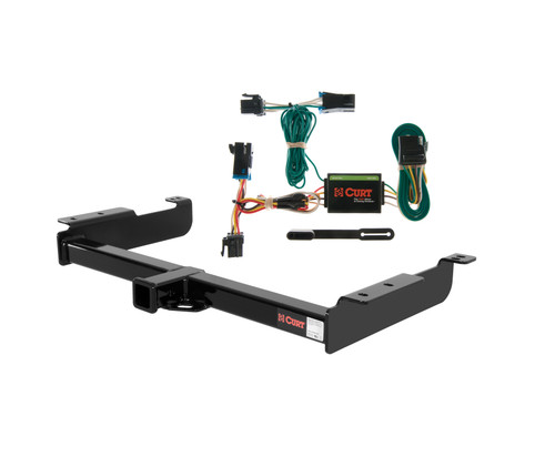 00 - 02 GMC Savana 2500 Curt 2", Class 4 Trailer Tow Hitch + 4-flat Wiring Kit 14090