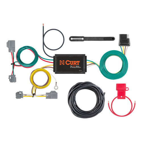 2012 - 2018 Ford Focus Sedan Curt 1-1/4", Class 1 Trailer Tow Hitch + 4-flat Wiring Kit 11158