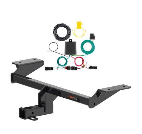 2021 - 2026 Ford Mustang Mach-E Curt 2", Class 3 Trailer Tow Hitch + 4-flat Wiring Kit 13480