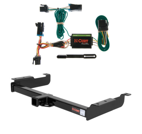 2000 - 2002 GMC Savana 1500 Curt 2", Class 3 Trailer Tow Hitch + 4-flat Wiring Kit 13040
