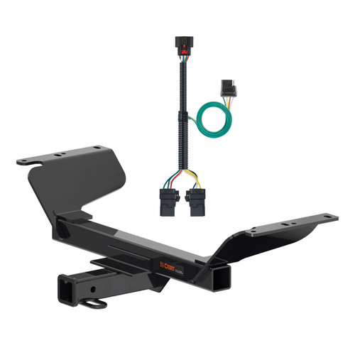 18 - 24 GMC Terrain Excluding diesel Curt 2", Class 3 Trailer Tow Hitch + 4-flat Wiring Kit 13439