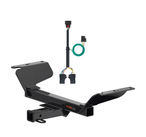 2018 - 2024 GMC Terrain Excluding diesel Curt 2", Class 3 Trailer Tow Hitch + 4-flat Wiring Kit 13439