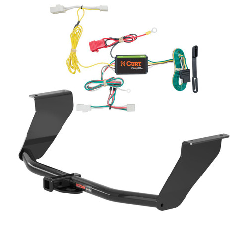 2017 Genesis G80 Curt 1-1/4", Class 2 Trailer Tow Hitch + 4-flat Wiring Kit 12165