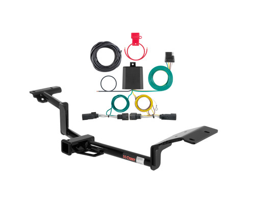 09 - 19 Ford Flex With dual exhaust Curt 2", Class 3 Trailer Tow Hitch + 4-flat Wiring Kit 13110