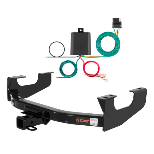 08 - 16 Ford F-450 Super Duty Excluding cab & chassis Curt 2", Class 4 Trailer Tow Hitch + 4-flat Wiring Kit 14355