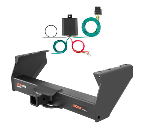2001 - 2006 GMC Sierra 3500 Cab & chassis Curt 2", Class 5 Trailer Tow Hitch + 4-flat Wiring Kit 15400