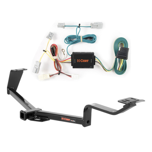 06 - 15 Honda Civic Coupe Curt 1-1/4", Class 1 Trailer Tow Hitch + 4-flat Wiring Kit 11391