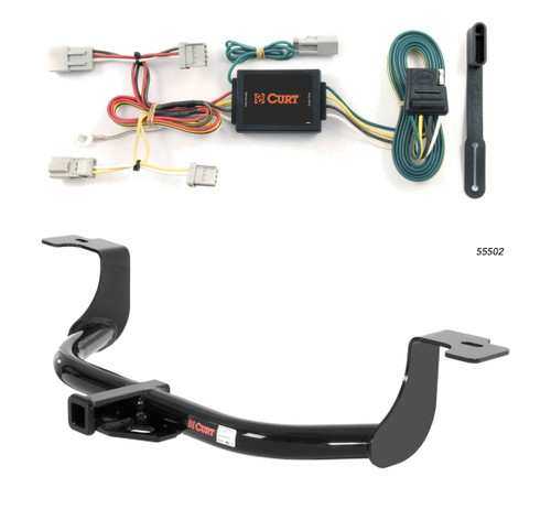 2008 - 2012 Honda Accord Coupe Curt 1-1/4", Class 1 Trailer Tow Hitch + 4-flat Wiring Kit 11085