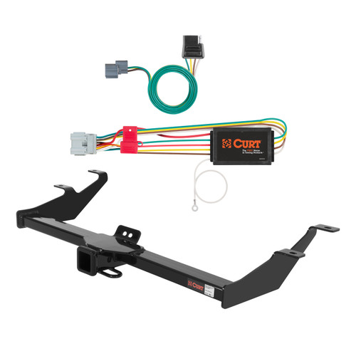 07 - 11 Honda Element Excluding SC Curt 2", Class 3 Trailer Tow Hitch + 4-flat Wiring Kit 13574