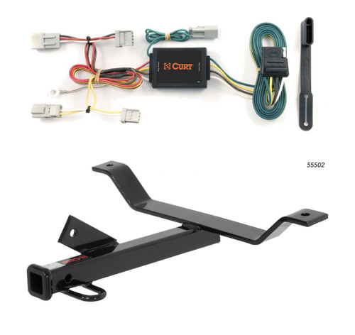 2006 - 2007 Honda Accord Trunk pan mount Curt 1-1/4", Class 1 Trailer Tow Hitch + 4-flat Wiring Kit 11290