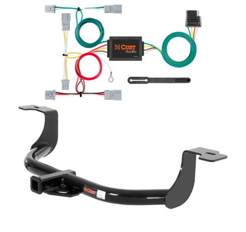 2011 - 2012 Honda Accord Coupe Curt 1-1/4", Class 1 Trailer Tow Hitch + 4-flat Wiring Kit 11085