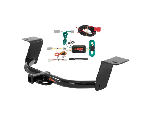 13 - 15 Honda Accord Sedan w/ LED Tailights Curt 1-1/4", Class 1 Trailer Tow Hitch + 4-flat Wiring Kit 11681