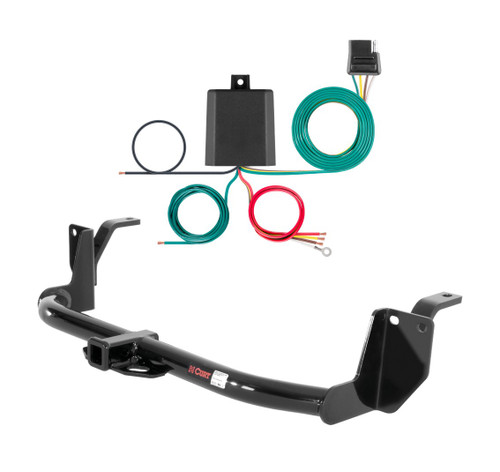 2012 Honda Crosstour Curt 1-1/4", Class 1 Trailer Tow Hitch + 4-flat Wiring Kit 11002