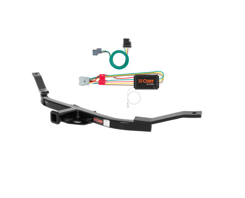 07 - 11 Honda Element Excluding SC Curt 1-1/4", Class 1 Trailer Tow Hitch + 4-flat Wiring Kit 11700