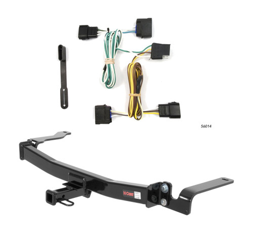 2008 - 2011 Ford Focus Coupe Curt 1-1/4", Class 1 Trailer Tow Hitch + 4-flat Wiring Kit 11319