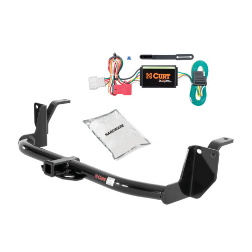 13 - 15 Honda Crosstour Curt 1-1/4", Class 1 Trailer Tow Hitch + 4-flat Wiring Kit 11002