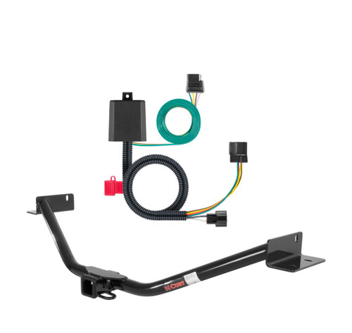 2010 - 2012 Hyundai Santa Fe Curt 2", Class 3 Trailer Tow Hitch + 4-flat Wiring Kit 13073-4