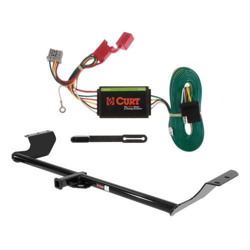 05 - 10 Honda Odyssey Curt 1-1/4", Class 2 Trailer Tow Hitch + 4-flat Wiring Kit 12031