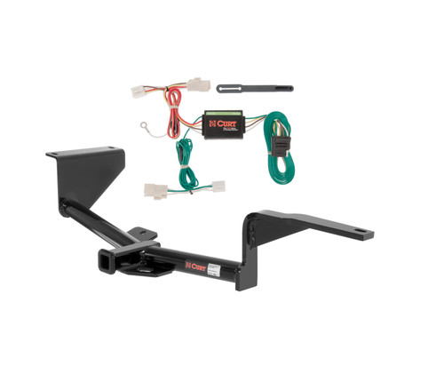 12 - 17 Hyundai Accent Sedan Curt 1-1/4", Class 1 Trailer Tow Hitch + 4-flat Wiring Kit 11250