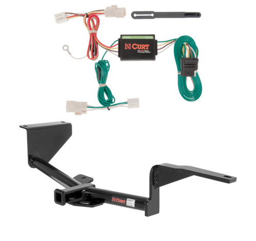 2012 - 2017 Hyundai Accent Sedan Curt 1-1/4", Class 1 Trailer Tow Hitch + 4-flat Wiring Kit 11250