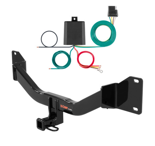 2017 - 2018 BMW 330i Curt 1-1/4", Class 1 Trailer Tow Hitch + 4-flat Wiring Kit 11367