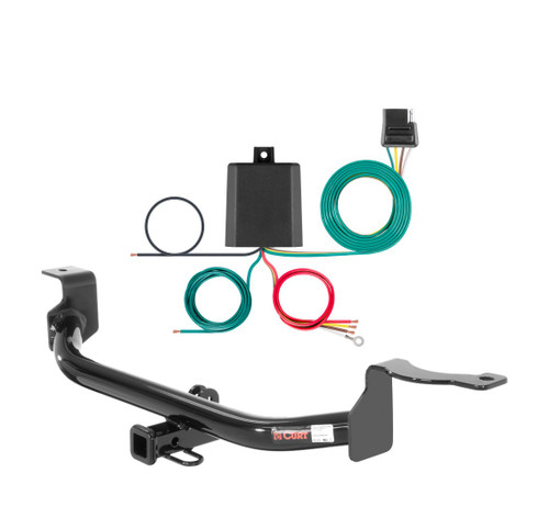 2011 - 2016 Honda CR-Z Curt 1-1/4", Class 1 Trailer Tow Hitch + 4-flat Wiring Kit 11077