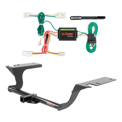 15 - 17 Hyundai Sonata Excluding Hybrid Curt 1-1/4", Class 1 Trailer Tow Hitch + 4-flat Wiring Kit 11402