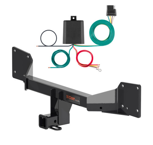 2018 - 2025 Audi Q5 Curt 2", Class 3 Trailer Tow Hitch + 4-flat Wiring Kit 13499