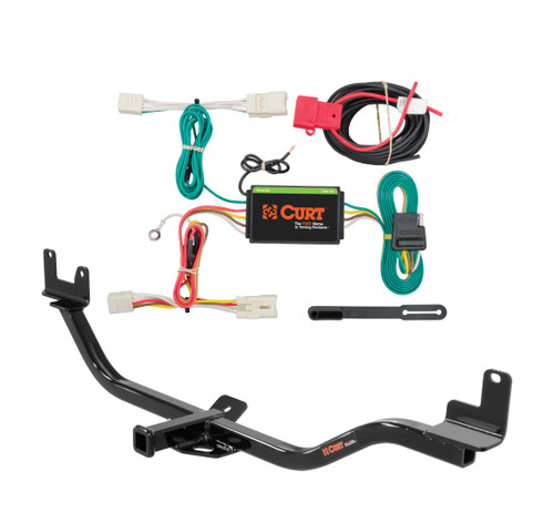 2014 - 2017 Hyundai Elantra GT Curt 1-1/4", Class 1 Trailer Tow Hitch + 4-flat Wiring Kit 11400