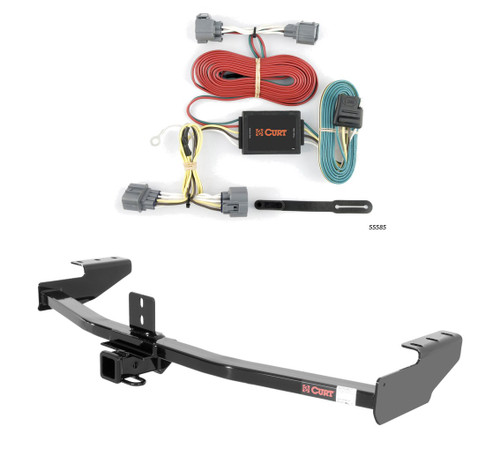 2006 - 2014 Honda Ridgeline Curt 2", Class 3 Trailer Tow Hitch + 4-flat Wiring Kit 13385