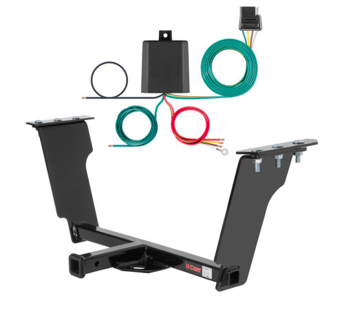 2003 - 2007 Cadillac CTS Sedan Curt 1-1/4", Class 1 Trailer Tow Hitch + 4-flat Wiring Kit 11307