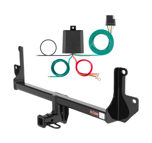 2008 - 2011 BMW 128i Curt 1-1/4", Class 1 Trailer Tow Hitch + 4-flat Wiring Kit 11184