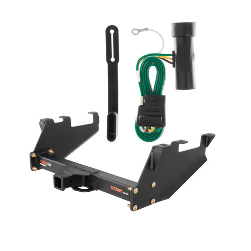 79 - 84 GMC K2500 With 10" step bumper Curt 2", Class 5 Trailer Tow Hitch + 4-flat Wiring Kit 15317