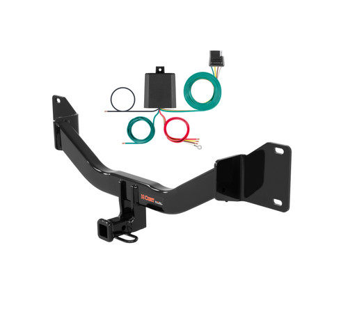 17 - 20 BMW 440i Curt 1-1/4", Class 1 Trailer Tow Hitch + 4-flat Wiring Kit 11367