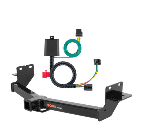 2013 - 2018 Hyundai Santa Fe Curt 2", Class 3 Trailer Tow Hitch + 4-flat Wiring Kit 13153