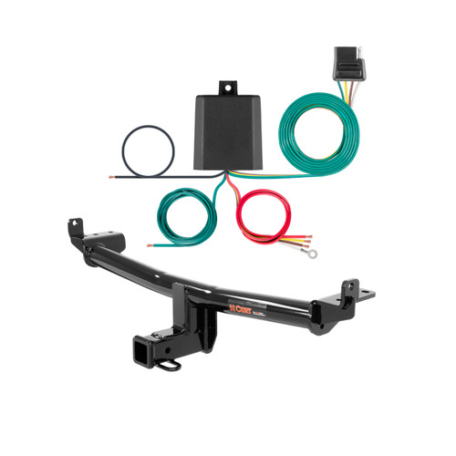 15 - 18 Audi Q3 Curt 2", Class 3 Trailer Tow Hitch + 4-flat Wiring Kit 13238