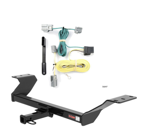 2010 - 2011 Buick Lucerne Curt 1-1/4", Class 2 Trailer Tow Hitch + 4-flat Wiring Kit 12022