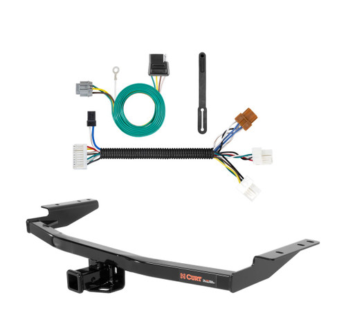 2014 - 2020 Infiniti QX60 Curt 2", Class 3 Trailer Tow Hitch + 4-flat Wiring Kit 13126