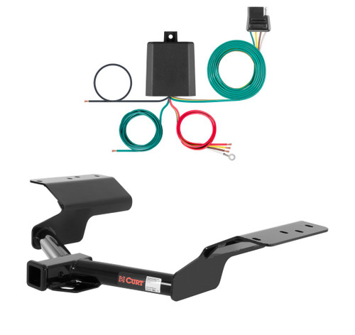 2004 - 2009 Cadillac SRX Curt 2", Class 3 Trailer Tow Hitch + 4-flat Wiring Kit 13050