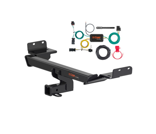 2017 Jeep Compass Built in Mexico Curt 2", Class 3 Trailer Tow Hitch + 4-flat Wiring Kit 13363