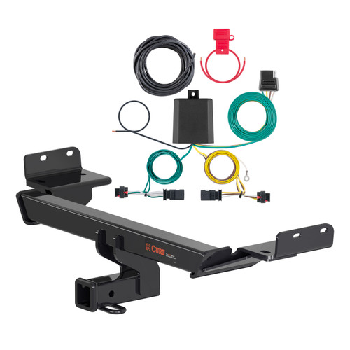 24 - 24 Jeep Compass Curt 2", Class 3 Trailer Tow Hitch + 4-flat Wiring Kit 13363