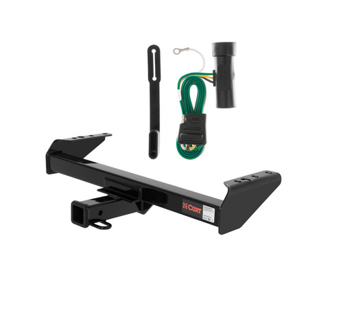 75 - 84 Chevrolet C10 Excluding 10" step bumper Curt 2", Class 3 Trailer Tow Hitch + 4-flat Wiring Kit 13028