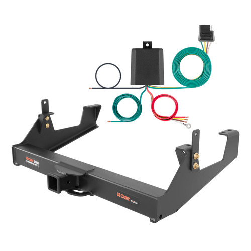 11 - 19 Chevrolet Silverado 2500 HD 6' bed, excluding factory receiver, Tommy Gate lift or cab & chassis Curt 2-1/2", Class 5 Trailer Tow Hitch + 4-flat Wiring Kit 15860